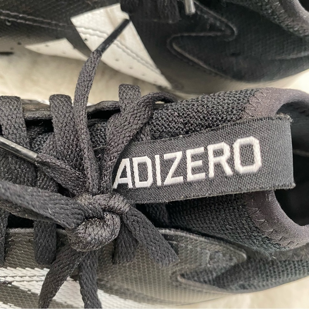 Adidas Adizero Impact.2 Spark Cleats Black White Youth Football Shoes Size 5.5 - Picture 6 of 14